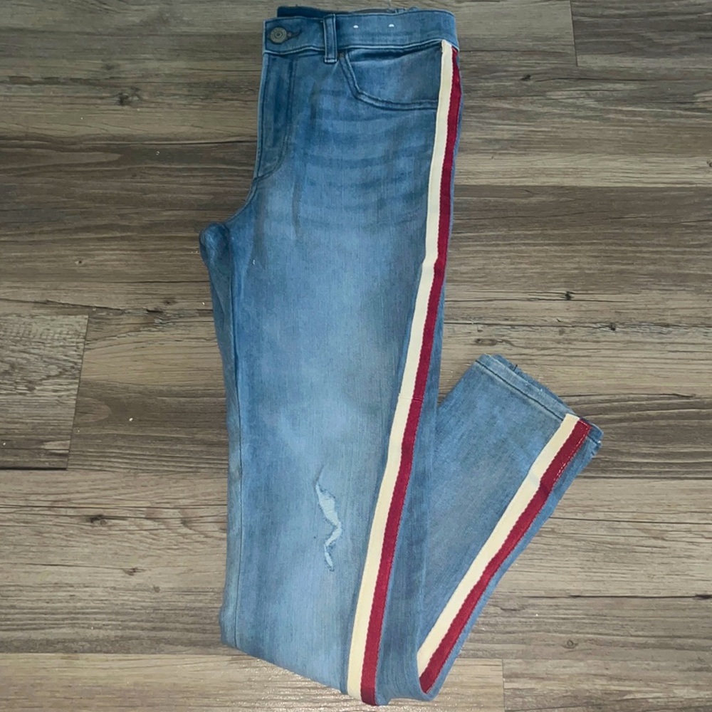 Express jeans light denim, with double stripe